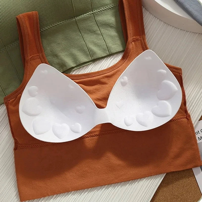 Women Seamless Sports Bra Breathable Crop Top Slim Vest