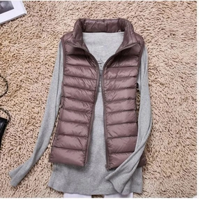 Women Sleeveless Vest Autumn Winter Warm Ultra Light Jacket