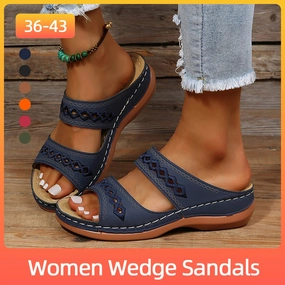 Women Summer Sandals Casual Comfortable Open Toe Slippers Orthopedic Footbed Fashionably Trend Versatile Slip On Slides