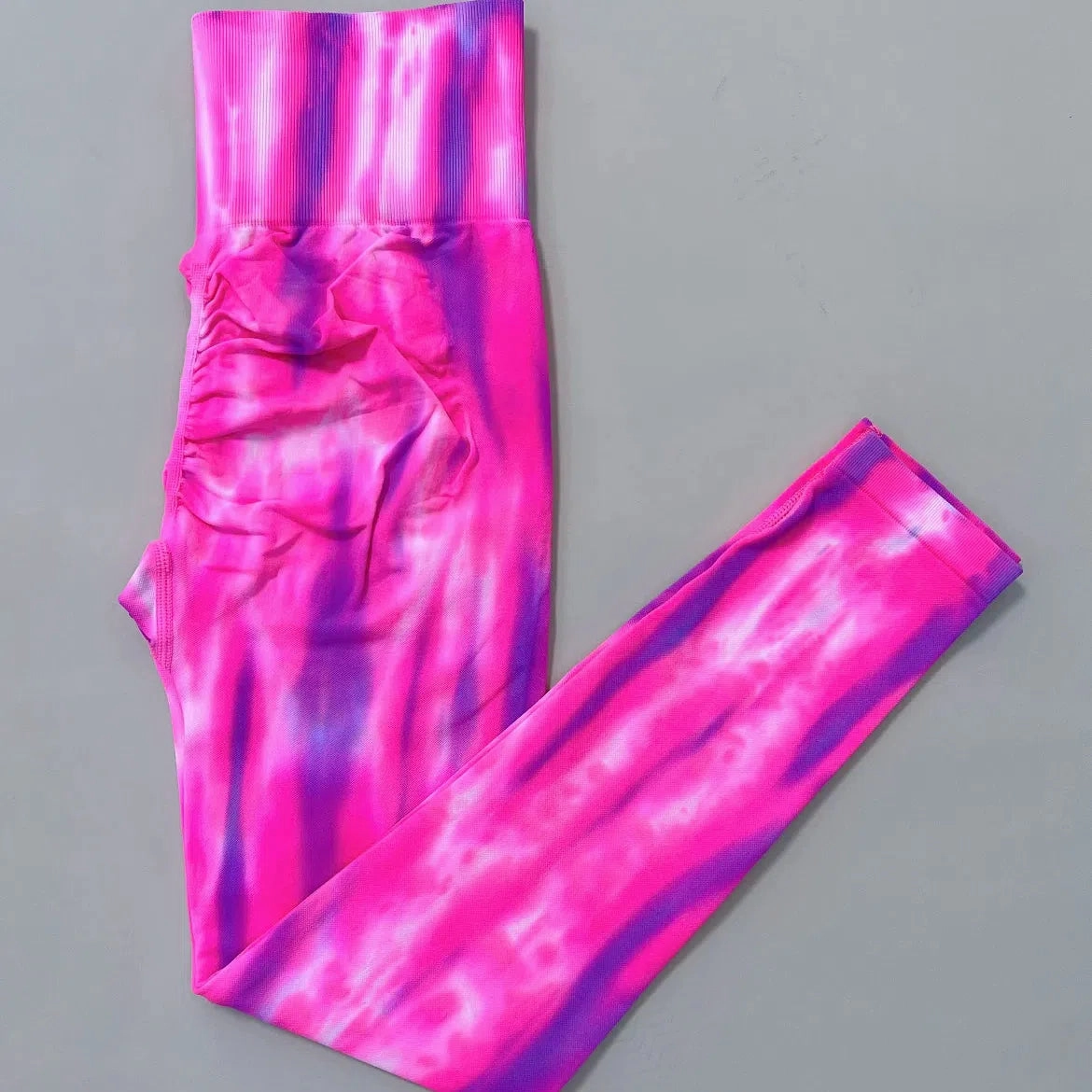 Women Tie Dye Seamless Leggings Scrunch High Waist Yoga Pants