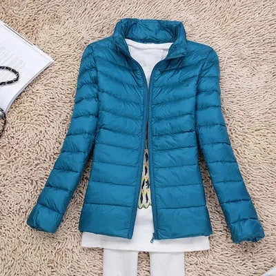Women Winter Coat Autumn Ultralight Duck Down Jacket Slim Fit Puffer Windproof Outerwear