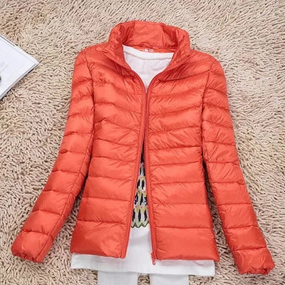 Women Winter Coat Autumn Ultralight Duck Down Jacket Slim Fit Puffer Windproof Outerwear