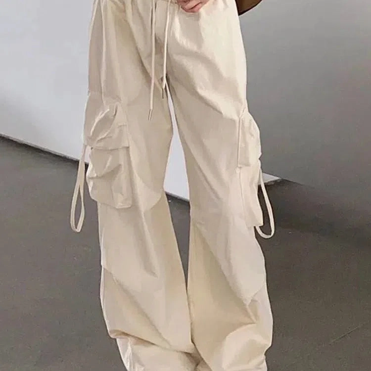 Women Y2K Cargo Pants Fashion Casual High Waist Baggy Trousers