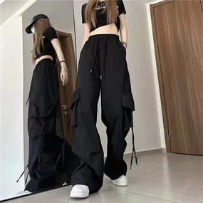 Women Y2K Cargo Pants Fashion Casual High Waist Baggy Trousers