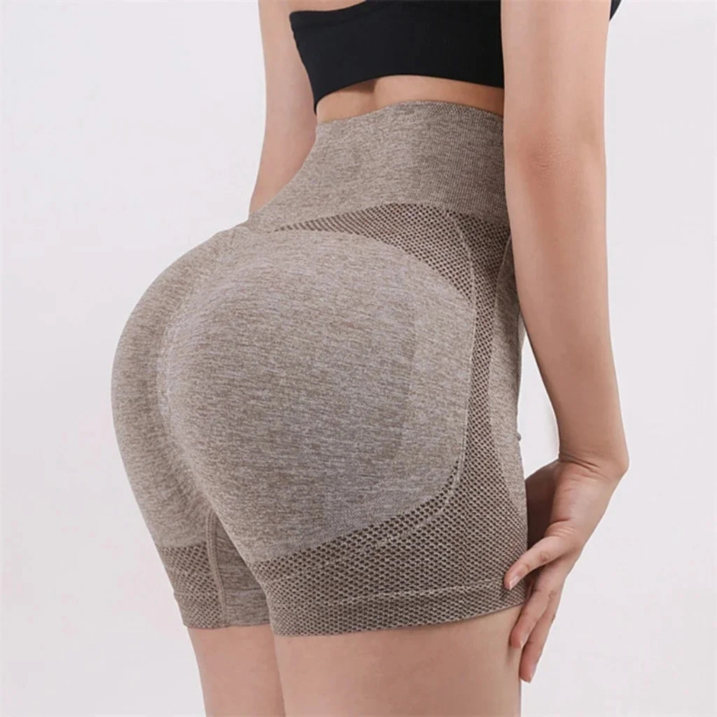 Women Yoga Shorts High Waist Butt Lifting Tummy Control Fitness Tights