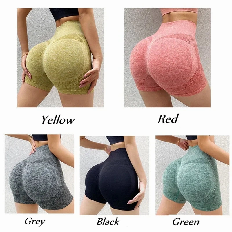 Women Yoga Shorts High Waist Butt Lifting Tummy Control Fitness Tights