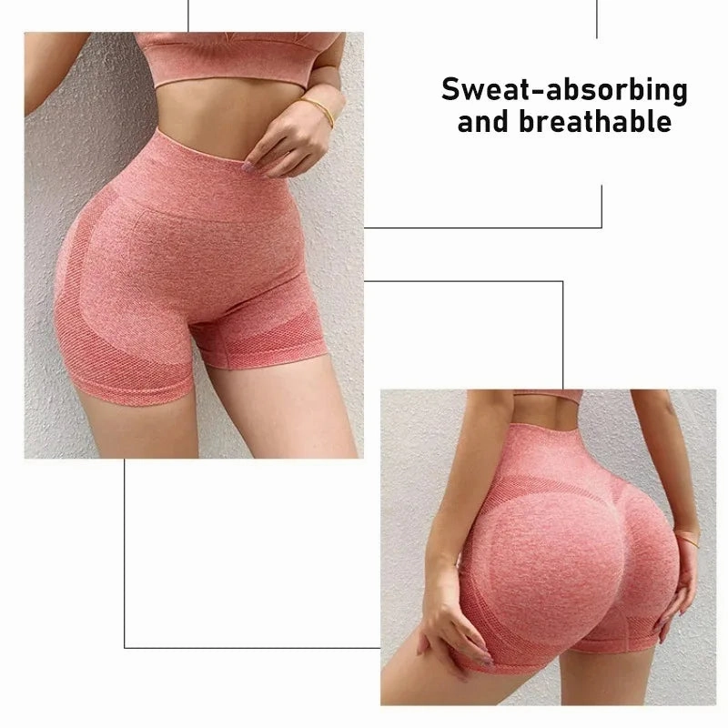 Women Yoga Shorts High Waist Lift Butt Fitness Gym Running Sportswear