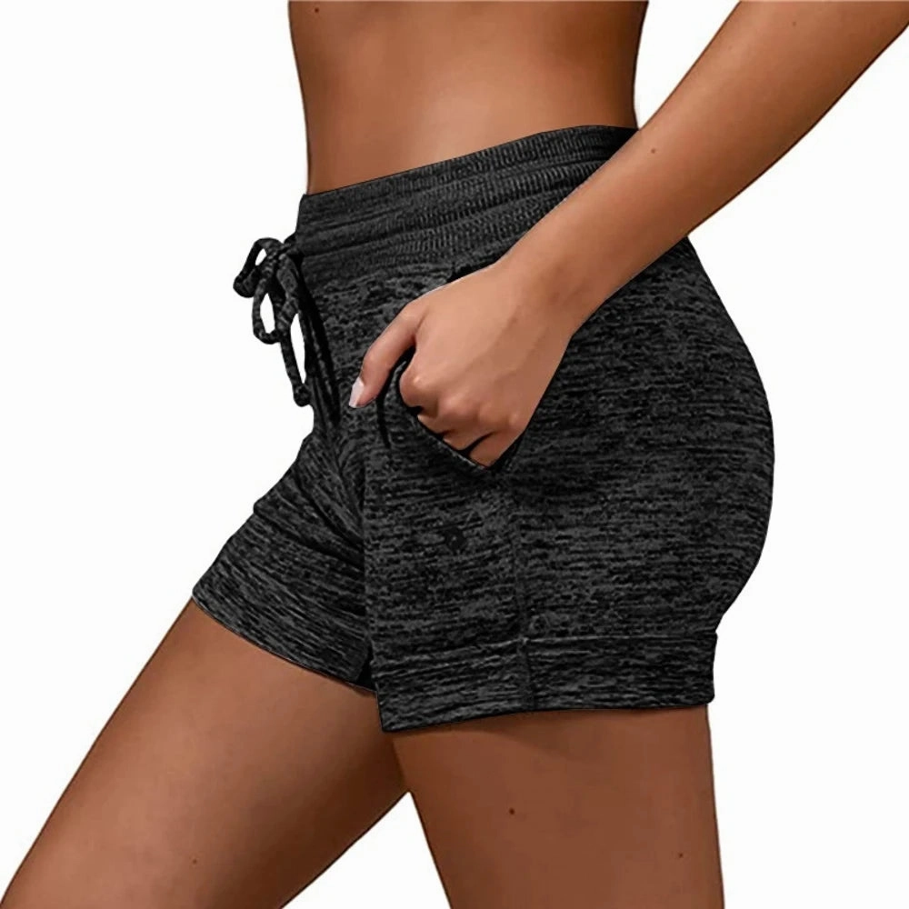 Womens Solid Elasticated Waist Shorts Plus Size Oversized Summer Fitness Hot Pants