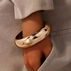 XIALUOKE Vintage Hyperbole Geometric Wide-face Bangles for Women