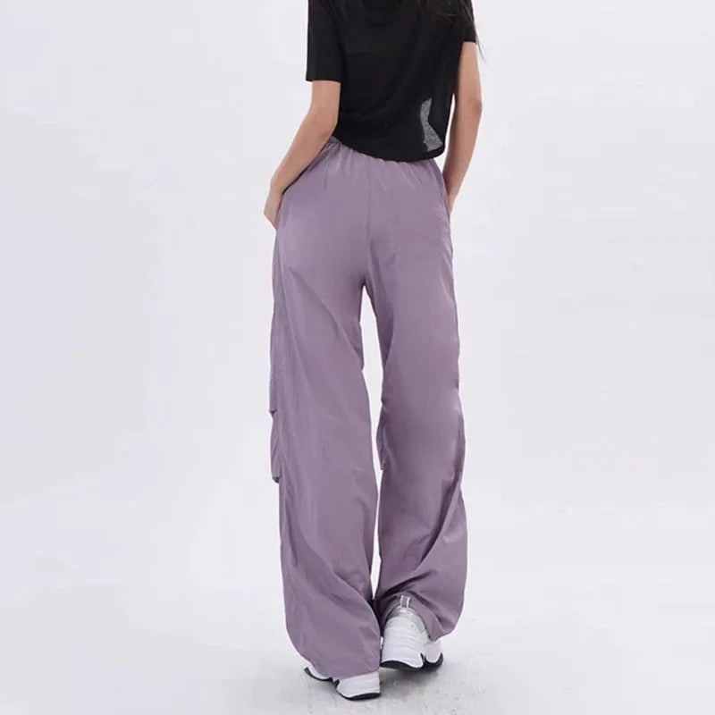 Xpqbb Y2K Parachute Pants Women Baggy Streetwear Joggers