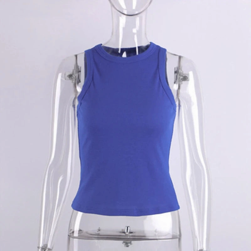 Yellow Casual Tank Top for Women - Sleeveless Ribbed Summer Vest