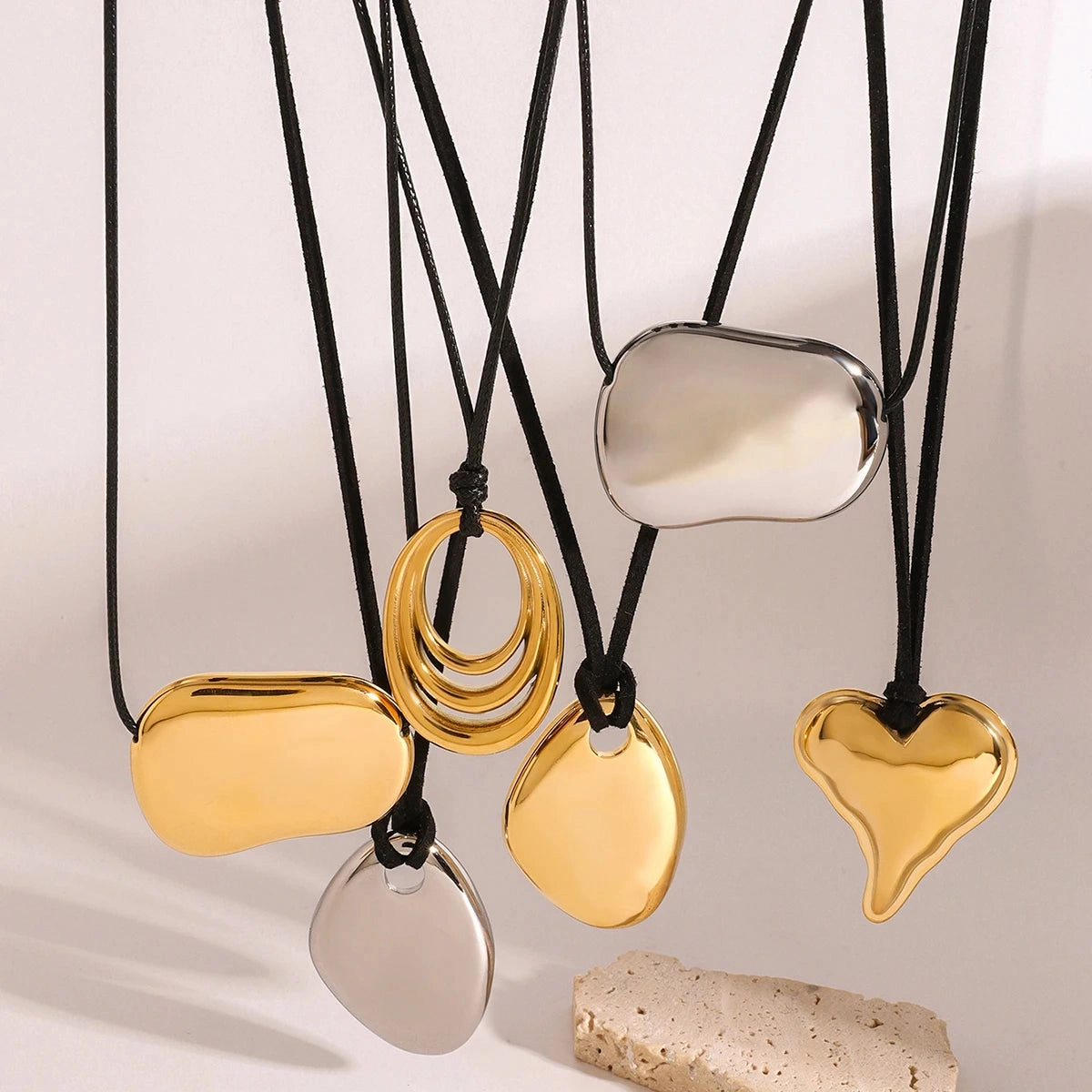 Youthway Minimalism Glossy Shine Stainless Steel Necklace for Women