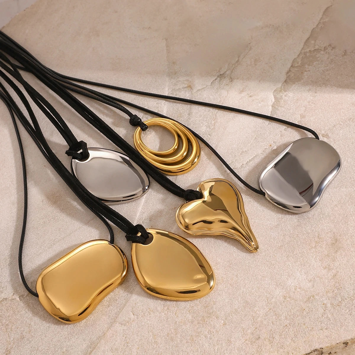 Youthway Minimalism Glossy Shine Stainless Steel Necklace for Women