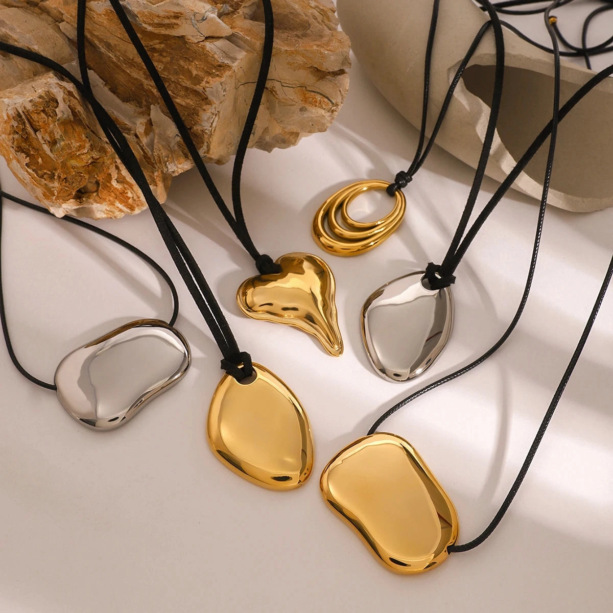 Youthway Minimalism Glossy Shine Stainless Steel Necklace for Women