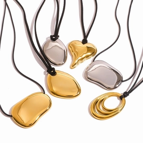 Youthway Minimalism Glossy Shine Stainless Steel Necklace for Women