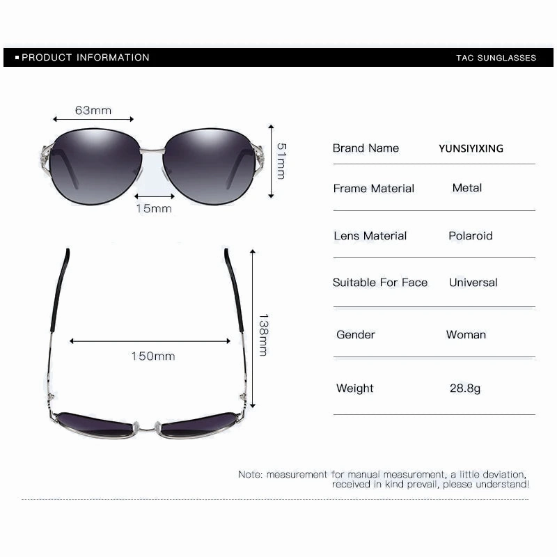YSYX Polarized Sunglasses Women Butterfly Luxury UV400 Eyewear