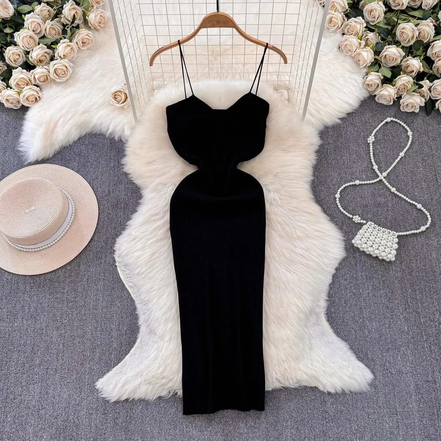 YuooMuoo Women Dress Summer Sexy Knitting Knot Bodycon Vestidos