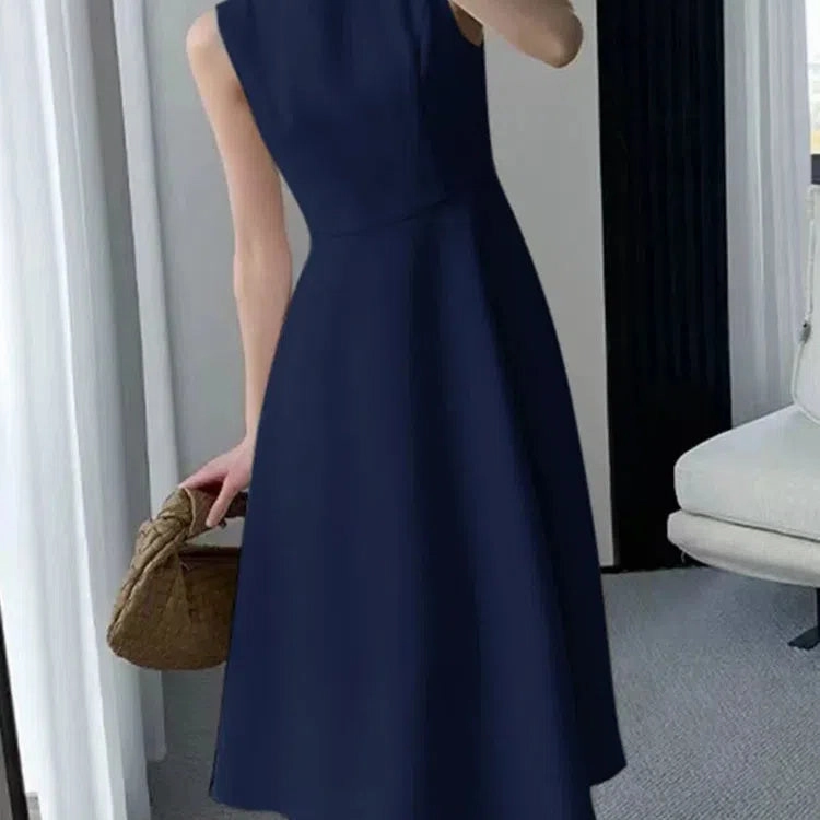 ZANZEA Casual O-neck Tank Midi Dress Women Elegant Summer Sundress