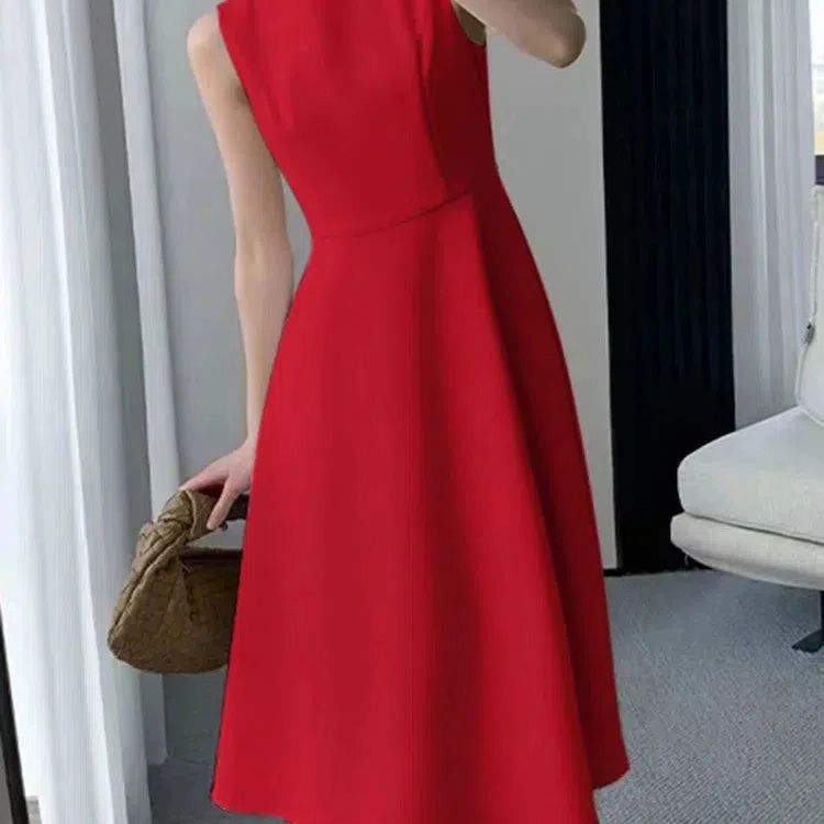 ZANZEA Casual O-neck Tank Midi Dress Women Elegant Summer Sundress