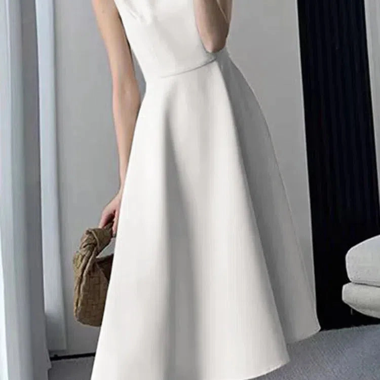 ZANZEA Casual O-neck Tank Midi Dress Women Elegant Summer Sundress