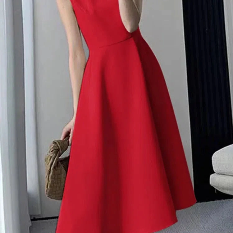 ZANZEA Casual O-neck Tank Midi Dress Women Elegant Summer Sundress